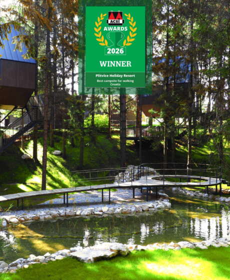 Plitvice Holiday Resort dobitnik ACSI nagrade 2026. u kategoriji „Best Campsite for Walking“.